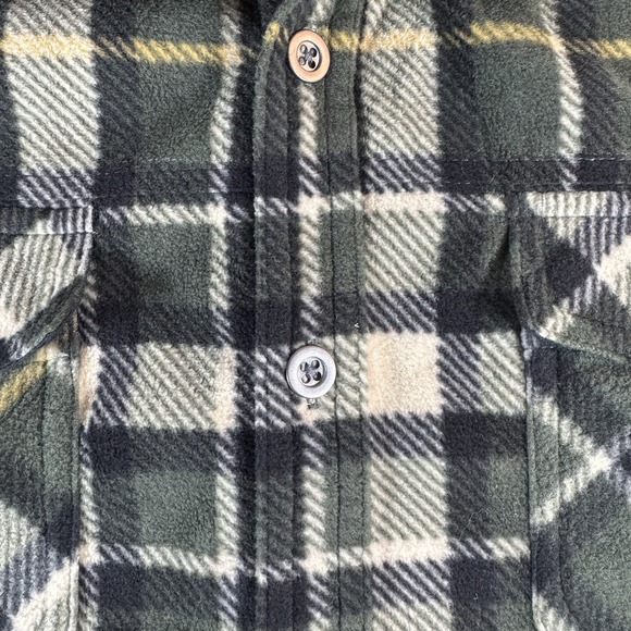 Freedom Foundry Men's Fleece Shirt Jacket Plaid Green Black Yellow Medium M - Picture 5 of 11
